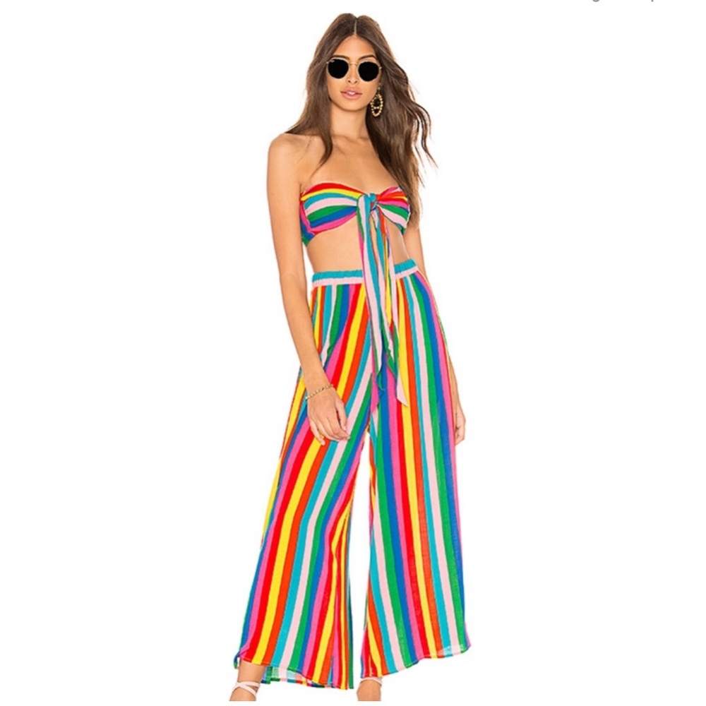 Show Me Your Mumu Explorer Pants in Rainbow Stripe